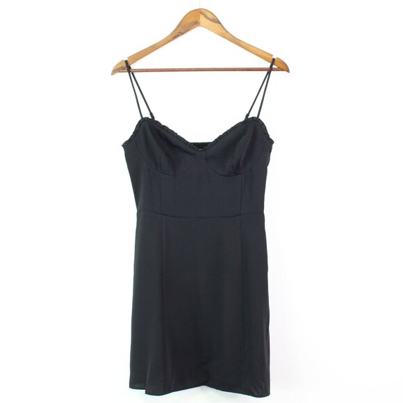 Wilfred Fable Sweetheart Bustier‎ Mini Dress Black Size 10 - Picture 1 of 7
